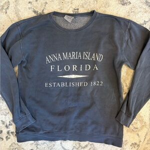 Vintage Blue Sweatshirt Anna Maria Island Size Large